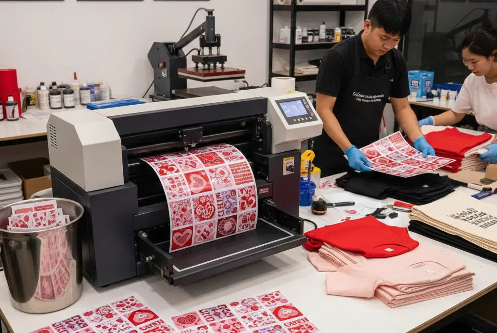 Custom Valentine’s Day DTF Transfers for Clothing Brands & Print Shops